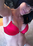 Karen Dreams: self shot & coming out of her red bra