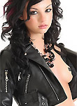 Radiant Desire pics, Audrey black leather jacket