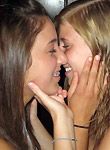 Lesbian teens kiss and tell! - pics
