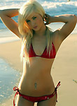 I Luv Ashlie pics, red string bikini