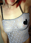Sweet Apples pics, red head in lace top
