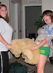 Share My GF pics, drunk girls molest teddy bear
