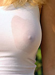 Victoria Divine pics, wet tshirt outside