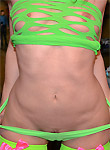 Callista Model pics, green mesh